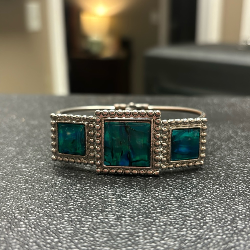 Silver turquoise bracelet
